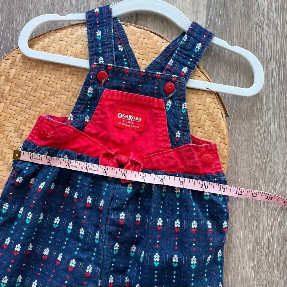 Vintage 1990’s oshkosh bgosh vestbak flower print overalls‎
